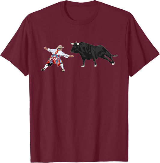Rodeo Clown Funny Bull Fighting Lover Gag Bullfighter Outfit T-Shirt - T-Shirt | Maroon