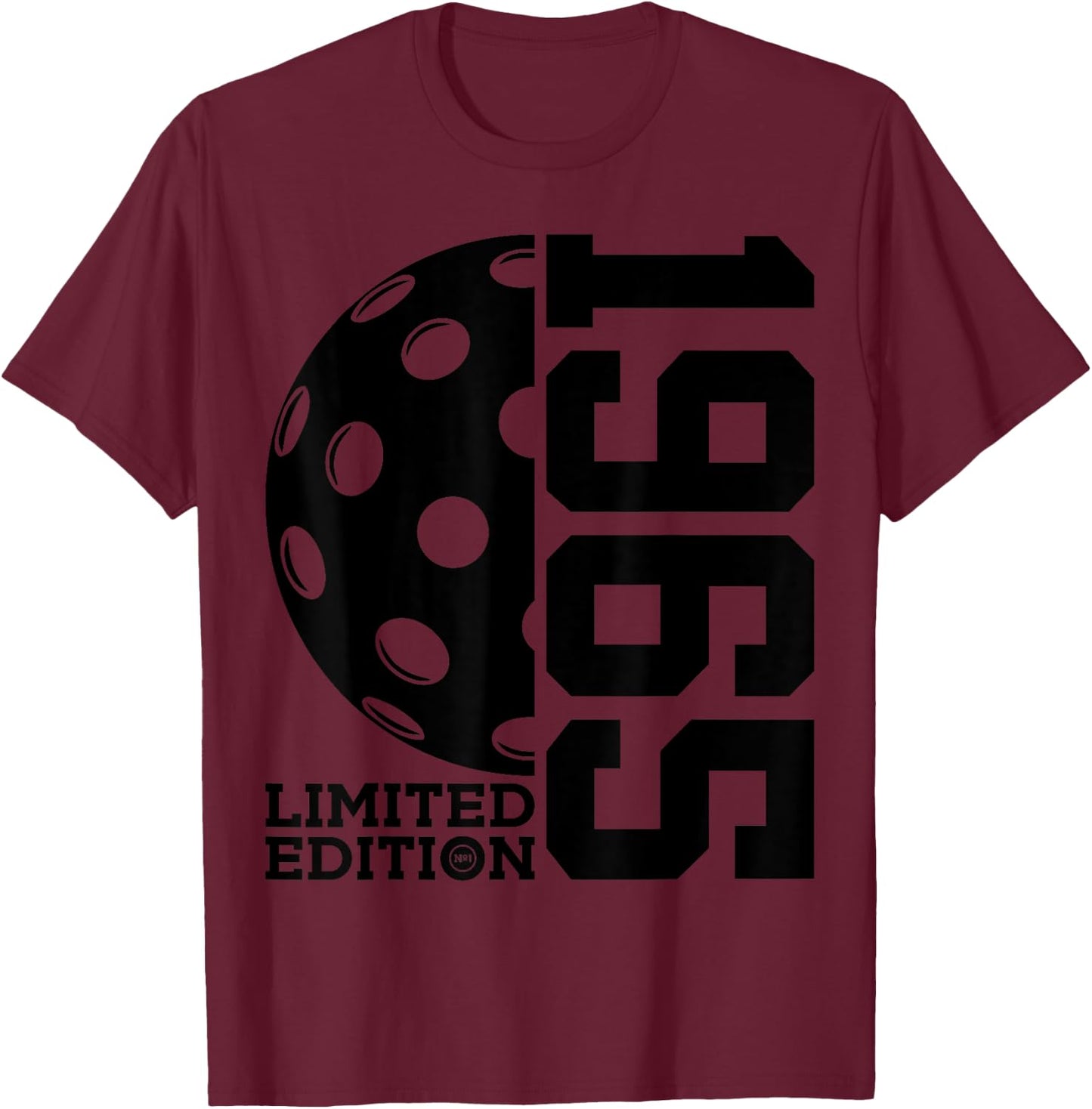 60th BIRTHDAY PICKLEBALL LIMITED EDITION 1965 T-Shirt - T-Shirt | Maroon