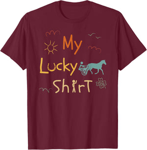 Harness-Racing Trotting-horse Funny Vintage Trotting-race T-Shirt - T-Shirt | Maroon