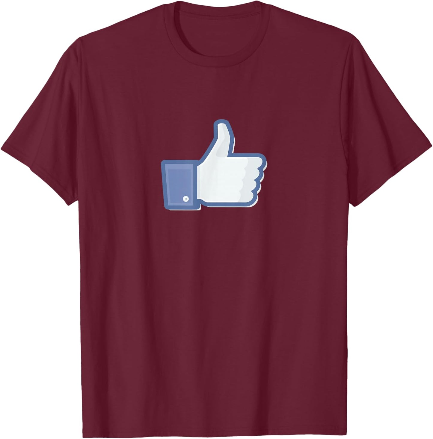 Thumbs Up Like Face Book Icon T-Shirt - T-Shirt | Maroon