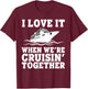 Funny Cruise Art Women Couple Cruising Ship Vacation T-Shirt - T-Shirt | Maroon