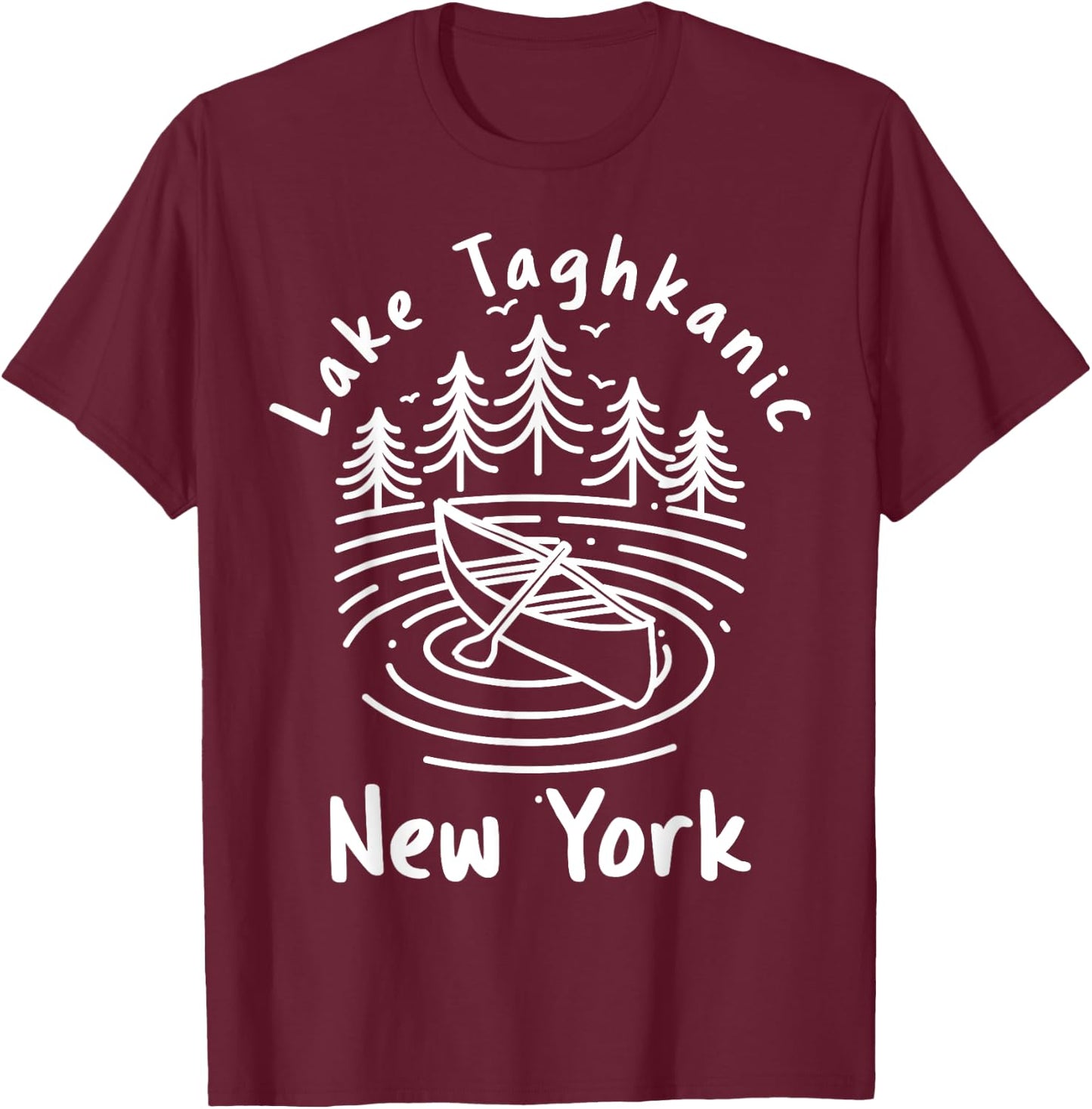 Lake Taghkanic in New York State T-Shirt - T-Shirt | Maroon