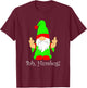 Bah Humbug, Funny Grumpy Christmas Scrooge Gnome T-Shirt - T-Shirt | Maroon