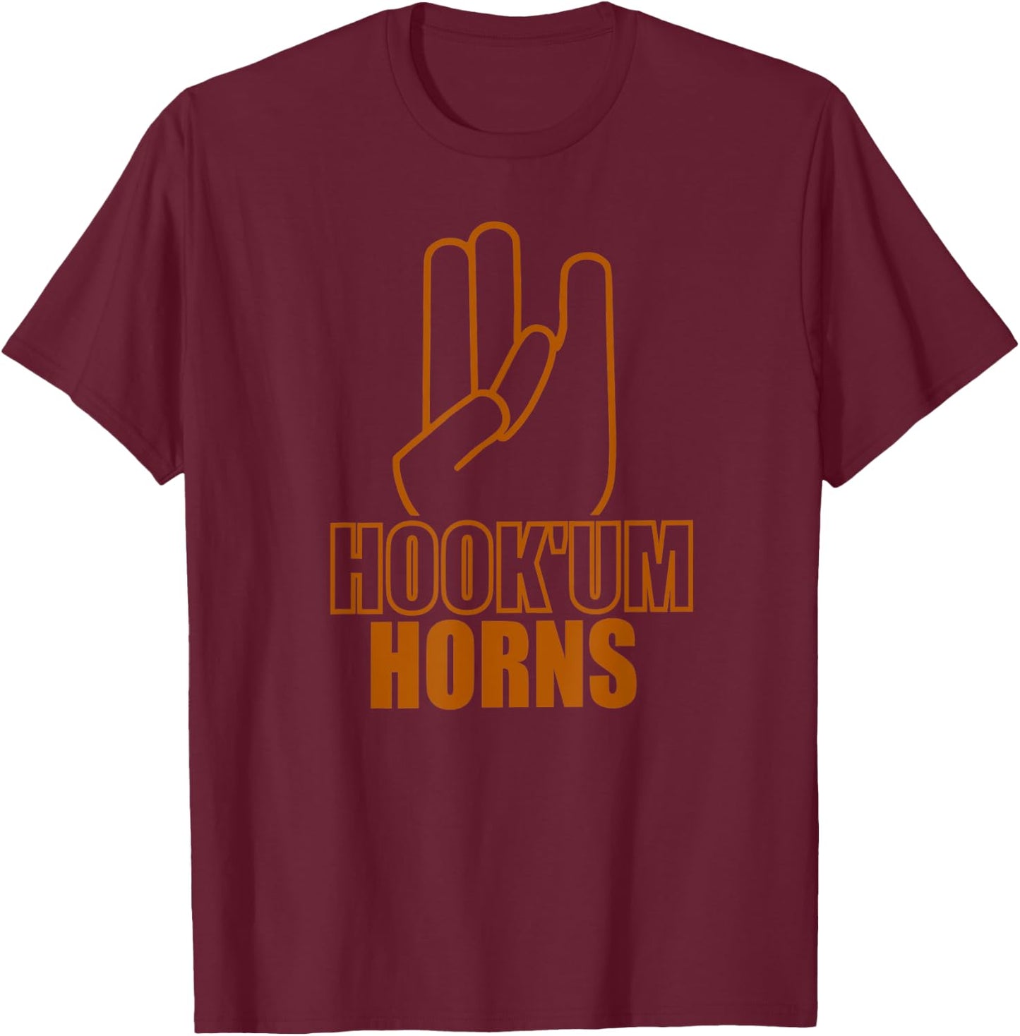 Hook'um Horns - Funny Texas Fan Apparel - The Texas Shocker T-Shirt - T-Shirt | Maroon