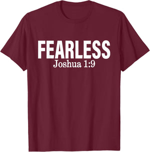 Fearless Joshua 1:9 Apparel T-Shirt - T-Shirt | Maroon