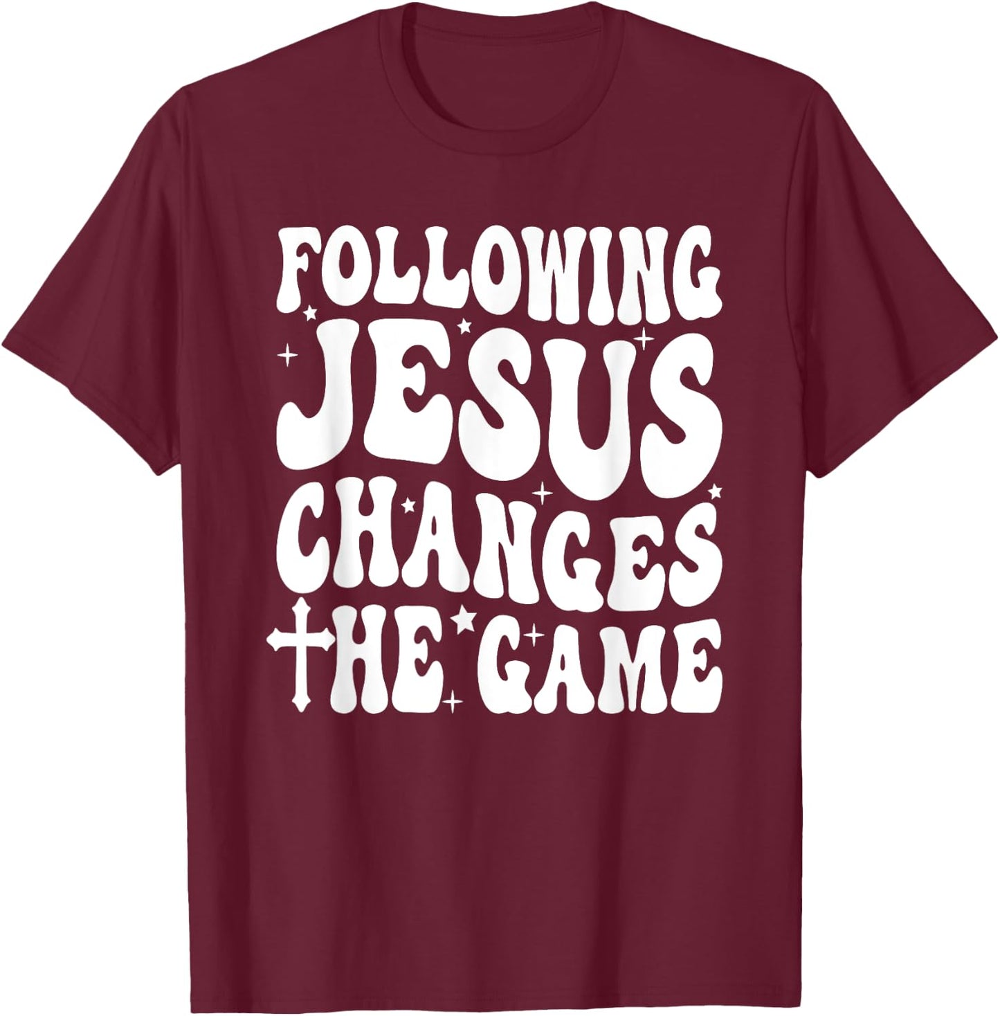 Following Jesus changes the Game T-Shirt - T-Shirt | Maroon