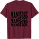 Retro Groovy Manifest Attract Success Mindfulness Meditation T-Shirt - T-Shirt | Maroon