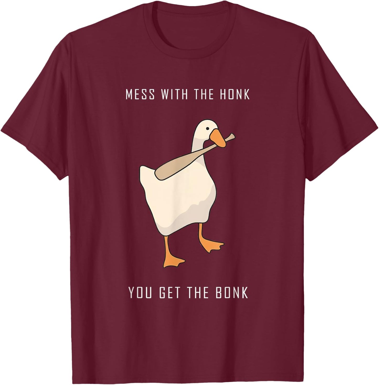 Untitled Goose Game Funny Family Gaming T-Shirt - T-Shirt | Maroon