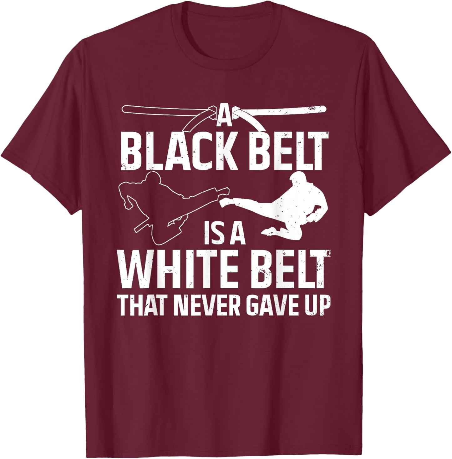 Funny Karate Design Women Black Belt Martial Arts T-Shirt - T-Shirt | Maroon