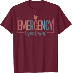 Emergency Department Emergency Room Nurse ER Nurse T-Shirt - T-Shirt | Maroon