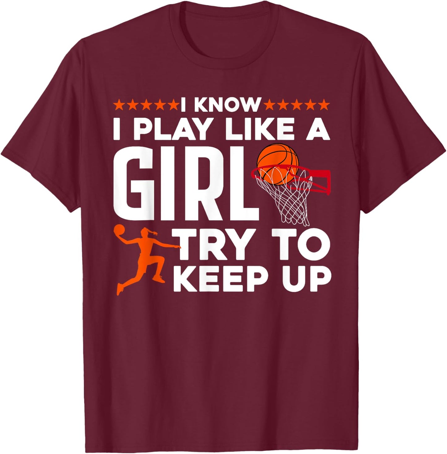 Cool Basketball For Girl Women College Basketball Team Coach T-Shirt - T-Shirt | Maroon