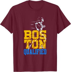 Boston Qualified Annual Marathon Training T-Shirt - T-Shirt | Maroon