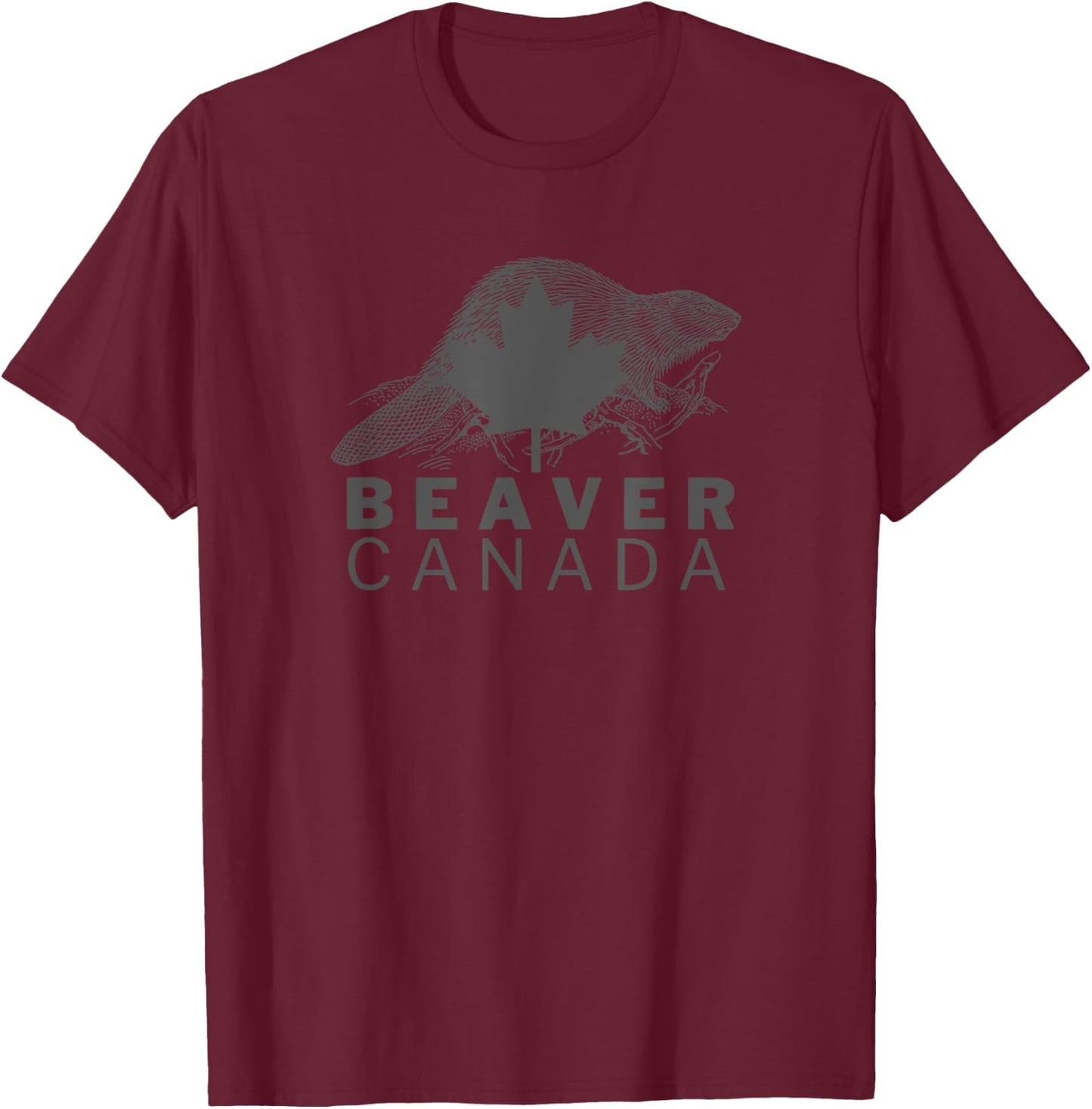 Canadian Beaver T-Shirt - T-Shirt | Maroon