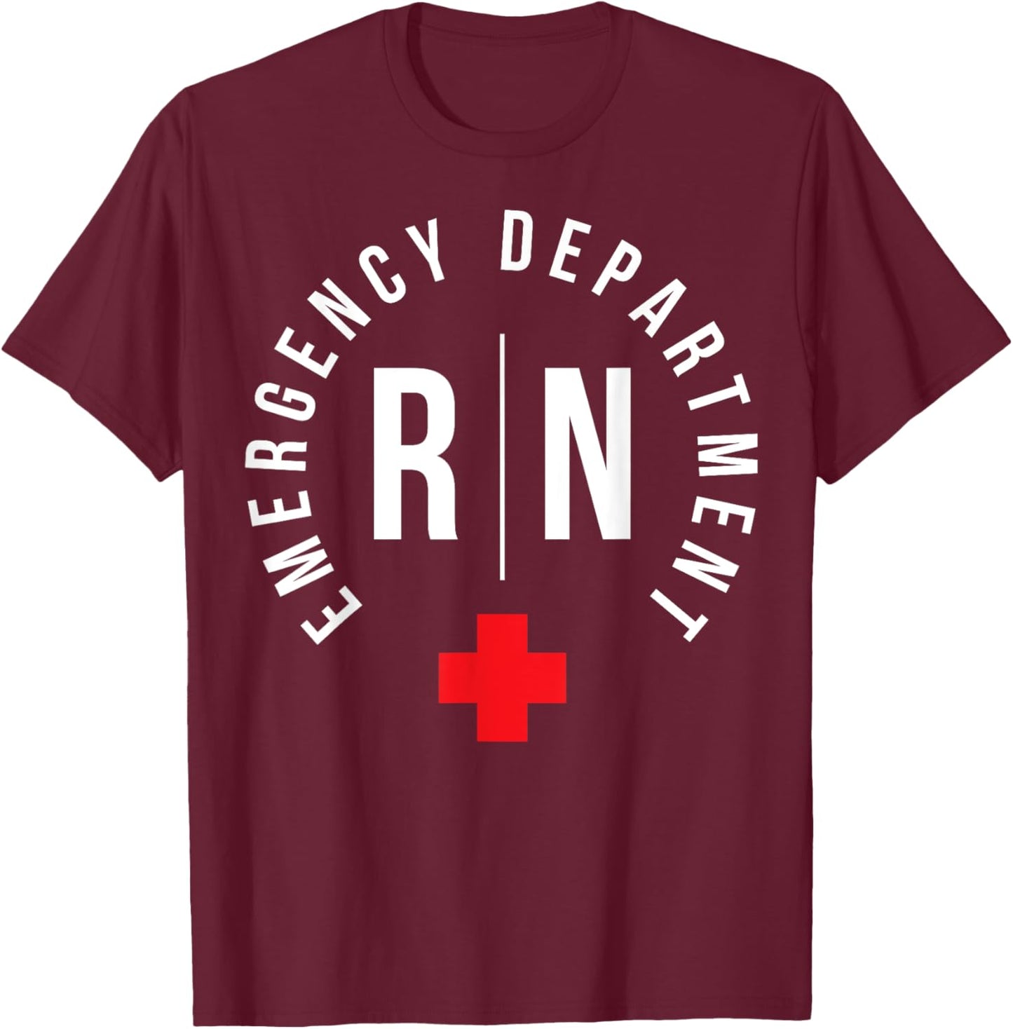ER Nursing For Proud Emergency Nurse -Adults Black Short Sleeve Classic Fit T-Shirt - T-Shirt | Maroon