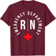 ER Nursing For Proud Emergency Nurse -Adults Black Short Sleeve Classic Fit T-Shirt - T-Shirt | Maroon