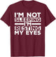 Funny Dad Design For Dad Men Father Resting My Eyes Sleeping T-Shirt - T-Shirt | Maroon