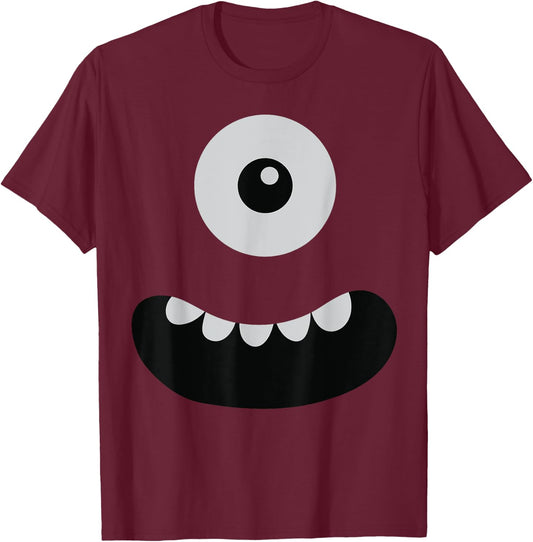 Cute One Eyed Monster Face Costume Halloween T-Shirt - T-Shirt | Maroon