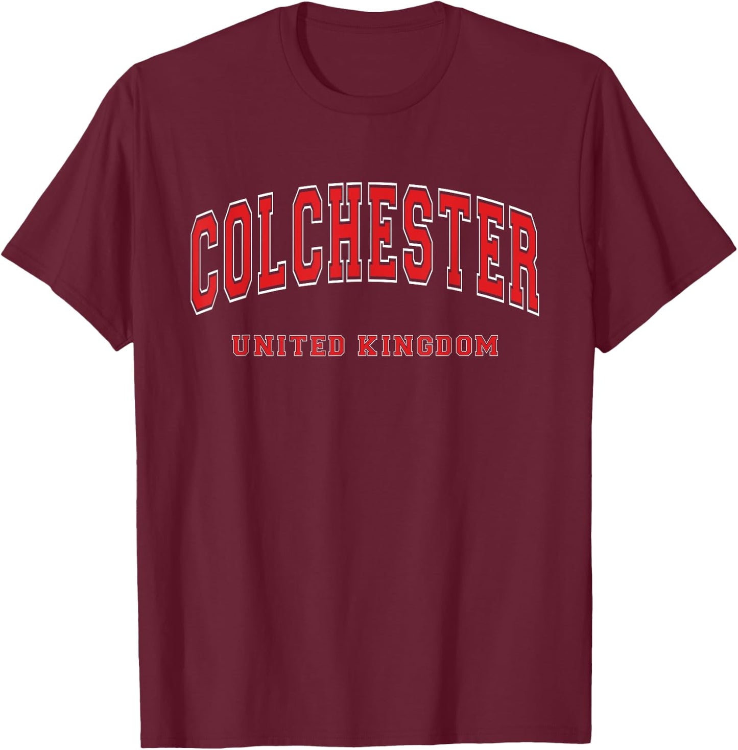 Colchester United Kingdom City T-Shirt - T-Shirt | Maroon