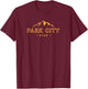 Retro Park City Utah Souvenir Mountain Hiking T-Shirt - T-Shirt | Maroon