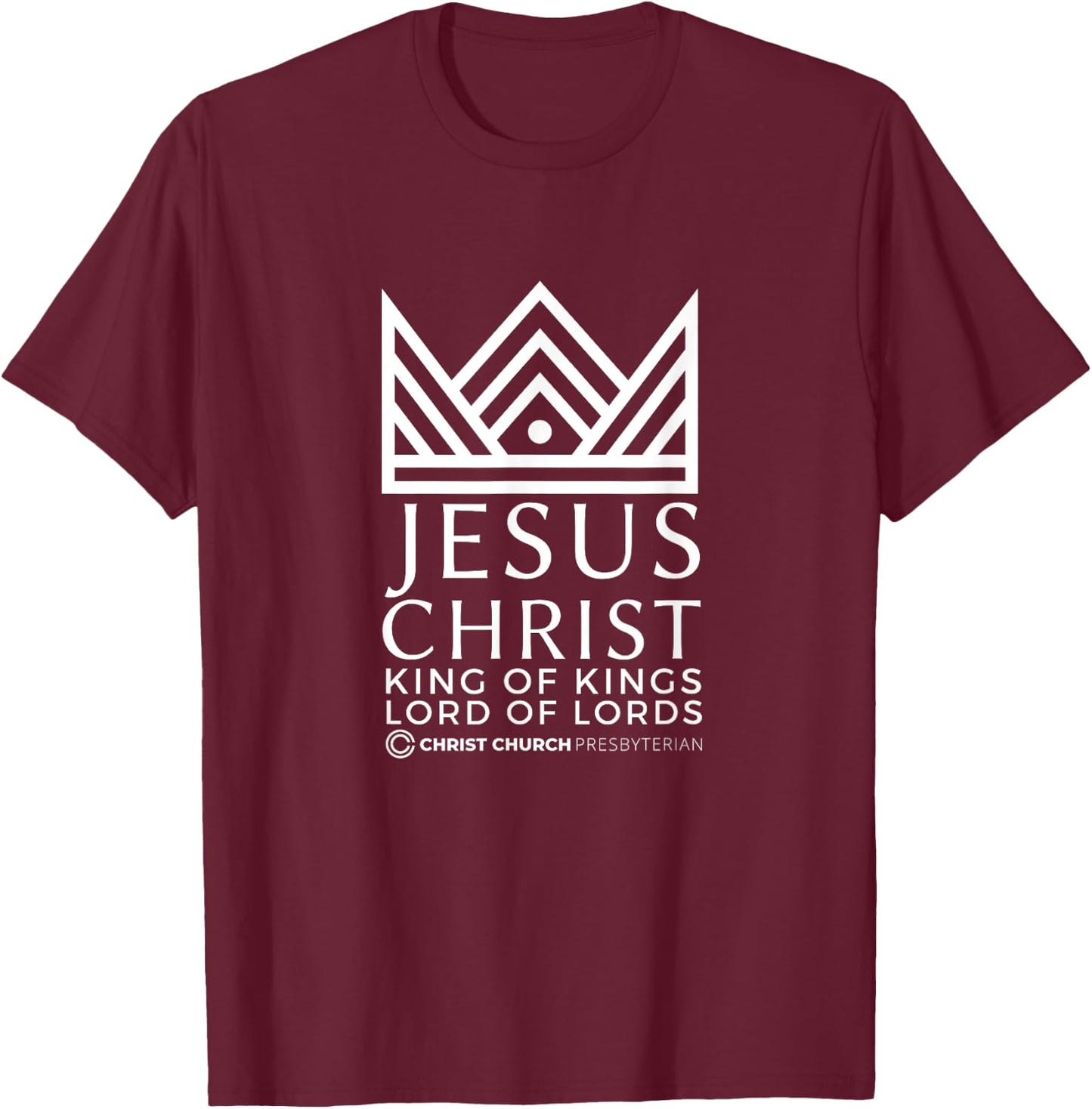 Christ Church Presbyterian Knoxville TN | King Front T-Shirt - T-Shirt | Maroon