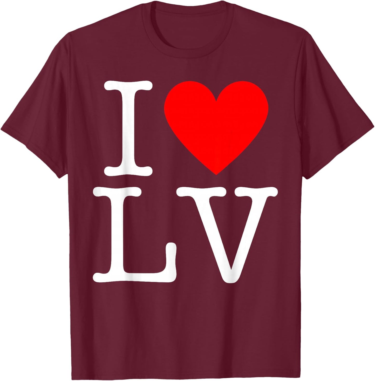 I Heart Las Vegas - I Love LV T-Shirt - T-Shirt | Maroon