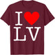 I Heart Las Vegas - I Love LV T-Shirt - T-Shirt | Maroon
