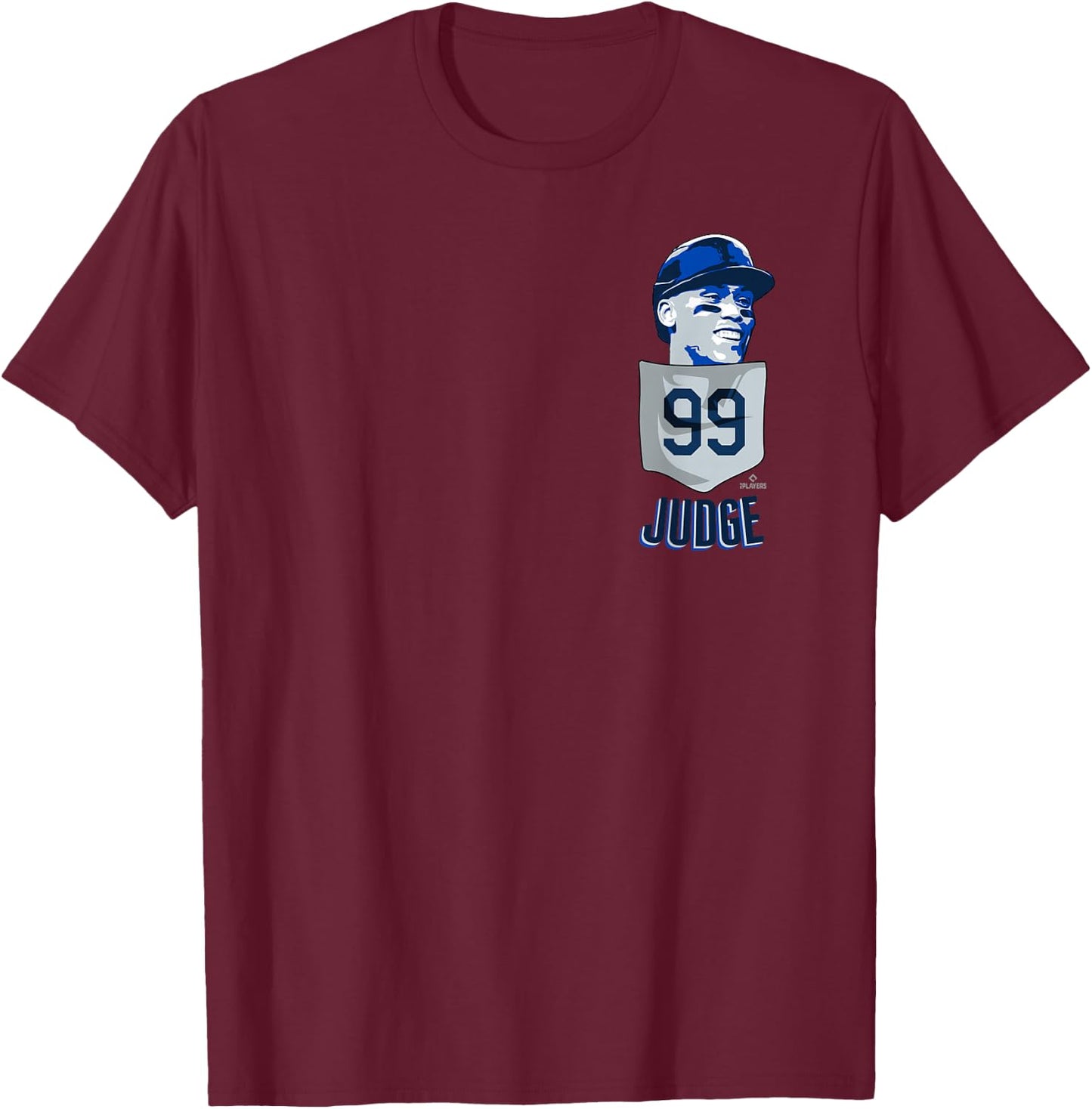 Aaron Judge New York Baseball Pocket MLBPA T-Shirt - T-Shirt | Maroon