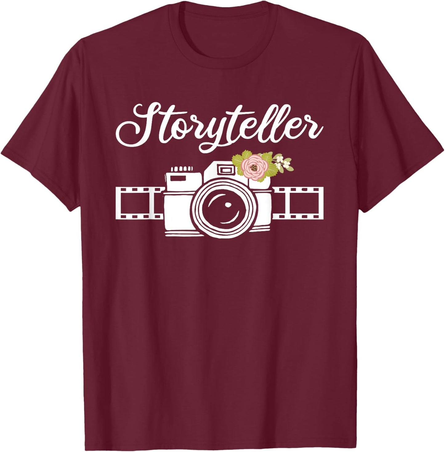 Funny Photography Art Women Photographer Camera Film T-Shirt - T-Shirt | Maroon