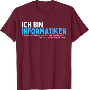 Computer Scientist Computer Science Software IT Computer Programmer T-Shirt - T-Shirt | Maroon