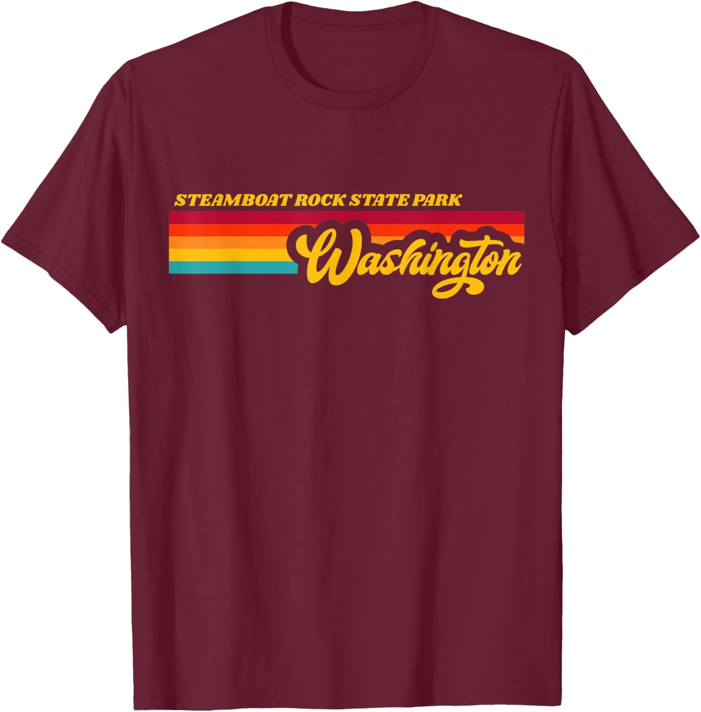 Washington STEAMBOAT ROCK State Park T-Shirt - T-Shirt | Maroon