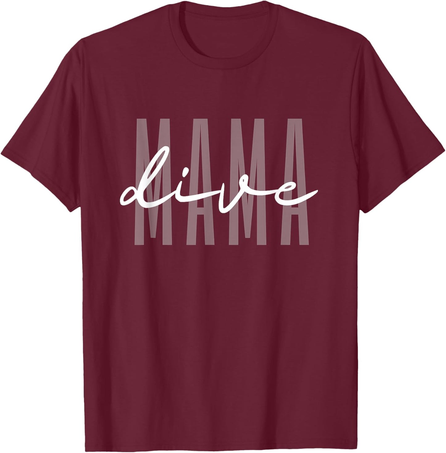Dive Mama Dive Mom T-Shirt - T-Shirt | Maroon