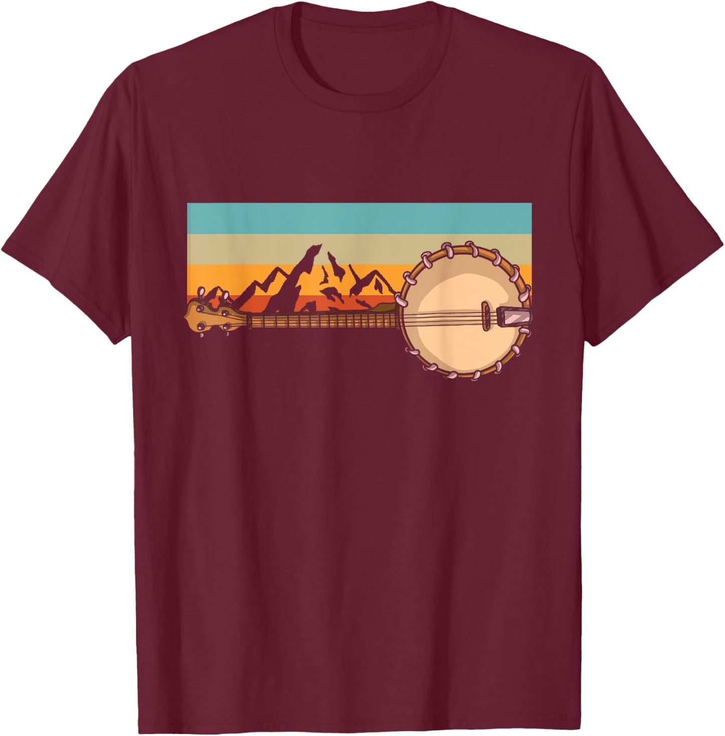 Banjo Bluebird Tennesse Mandolin Bluegrass T-Shirt - T-Shirt | Maroon