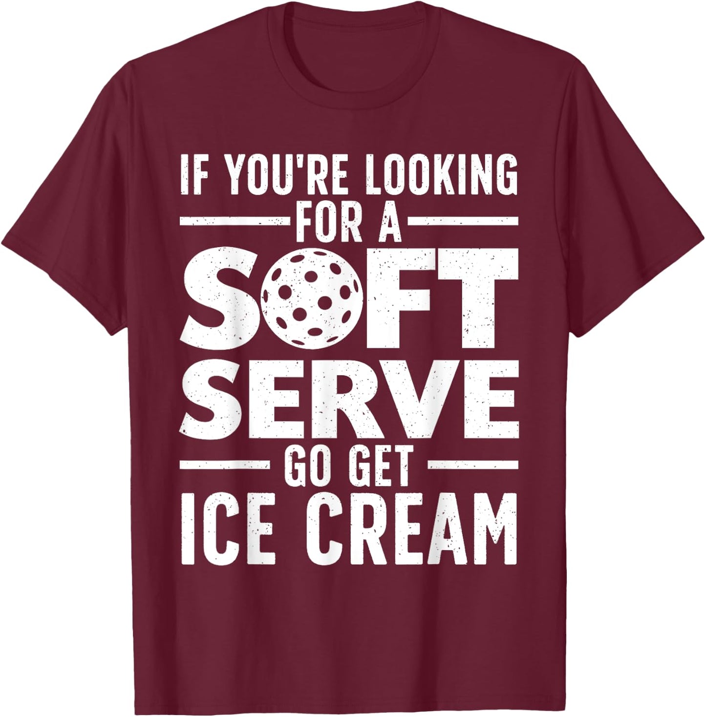 Cool Pickleball Women Pickle Ball Player Soft Serve T-Shirt - T-Shirt | Maroon