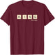 Scrabble King Vintage Letter Tiles Logo T-Shirt - T-Shirt | Maroon