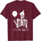 Its My Party Lazy Halloween Costume Skeleton Skull Birthday T-Shirt - T-Shirt | Maroon