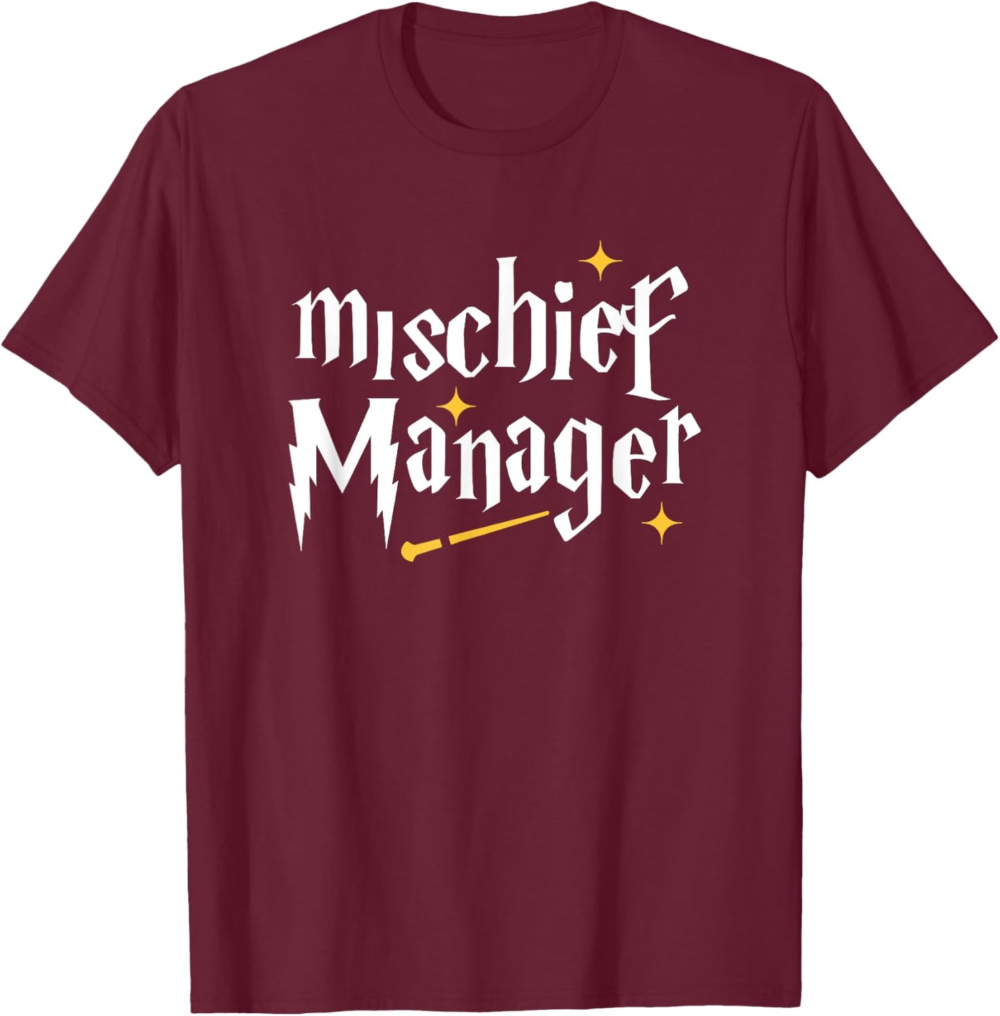 Mischief Manager Teacher Life Funny Mom Funny Dad T-Shirt - T-Shirt | Maroon