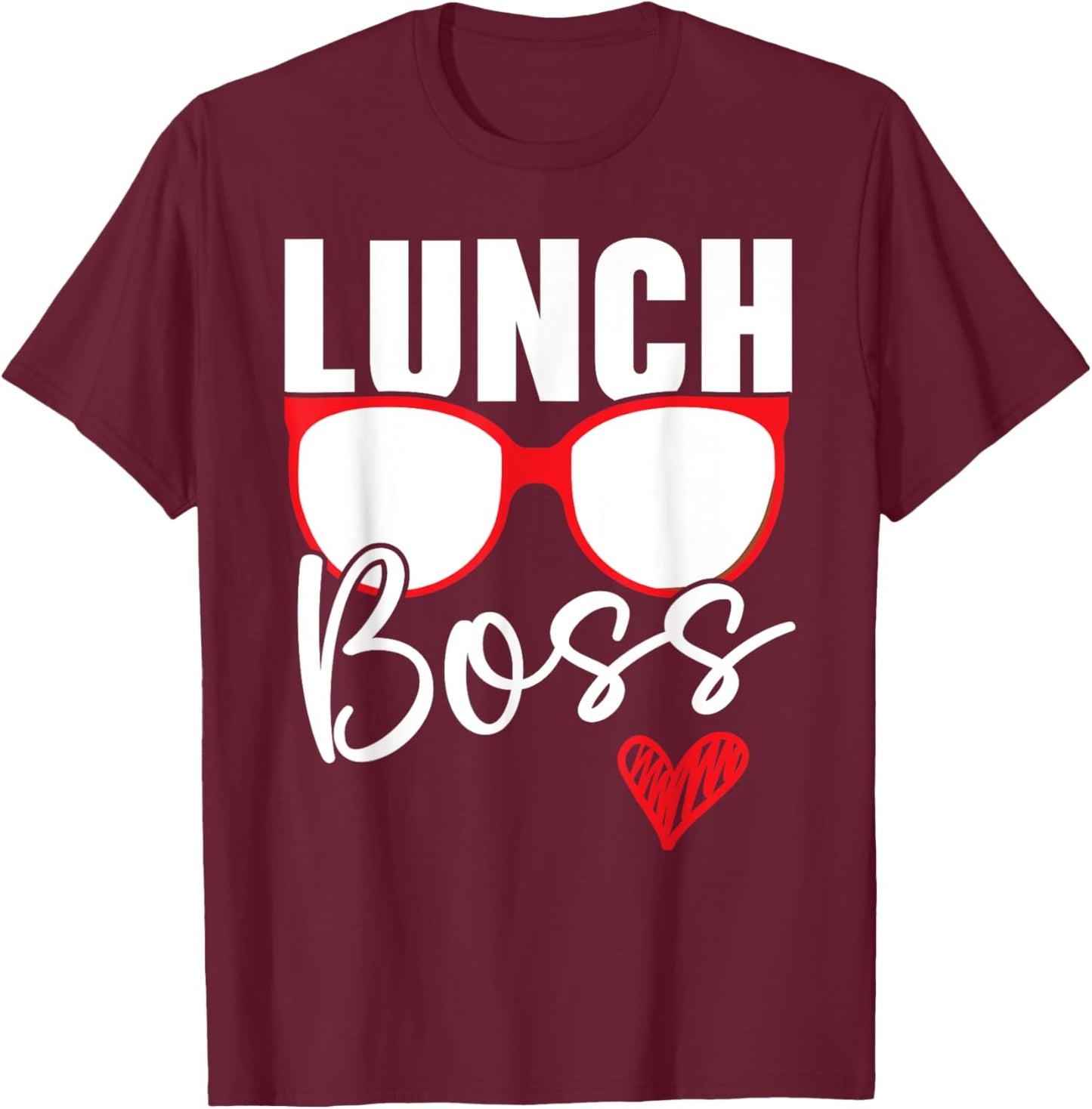 Lunch Boss Cafeteria Job Profession Lady Cook Lunch Lady T-Shirt - T-Shirt | Maroon