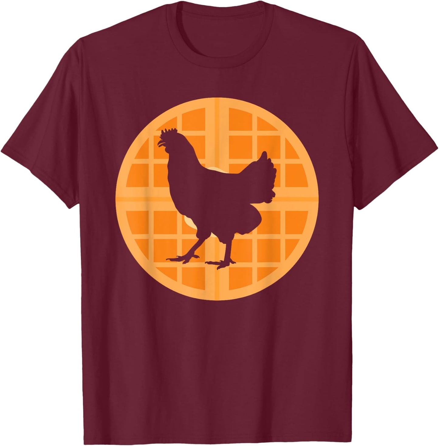 Chicken Waffles Chicken & Waffle Lover T-Shirt - T-Shirt | Maroon