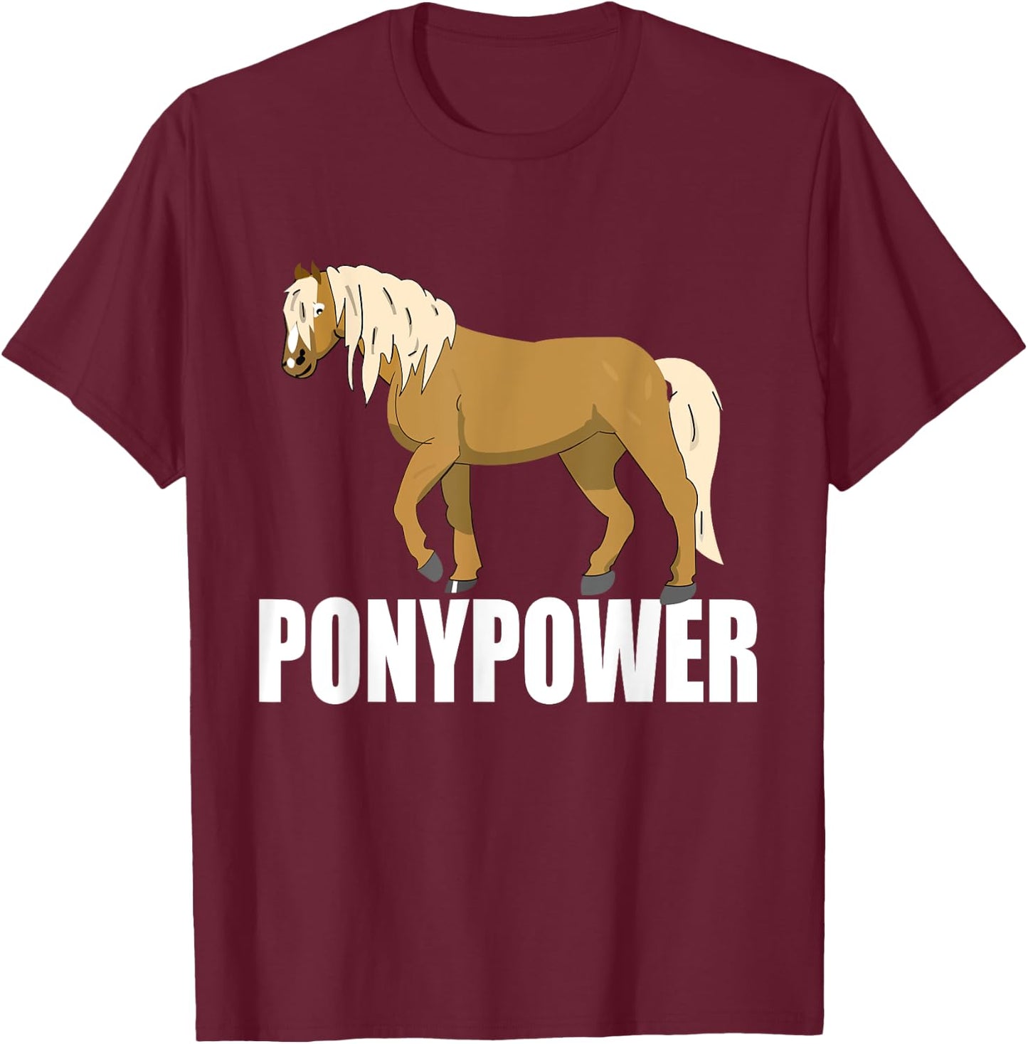Haflinger Shirt for Riding Pony Gift Girls T-Shirt - T-Shirt | Maroon