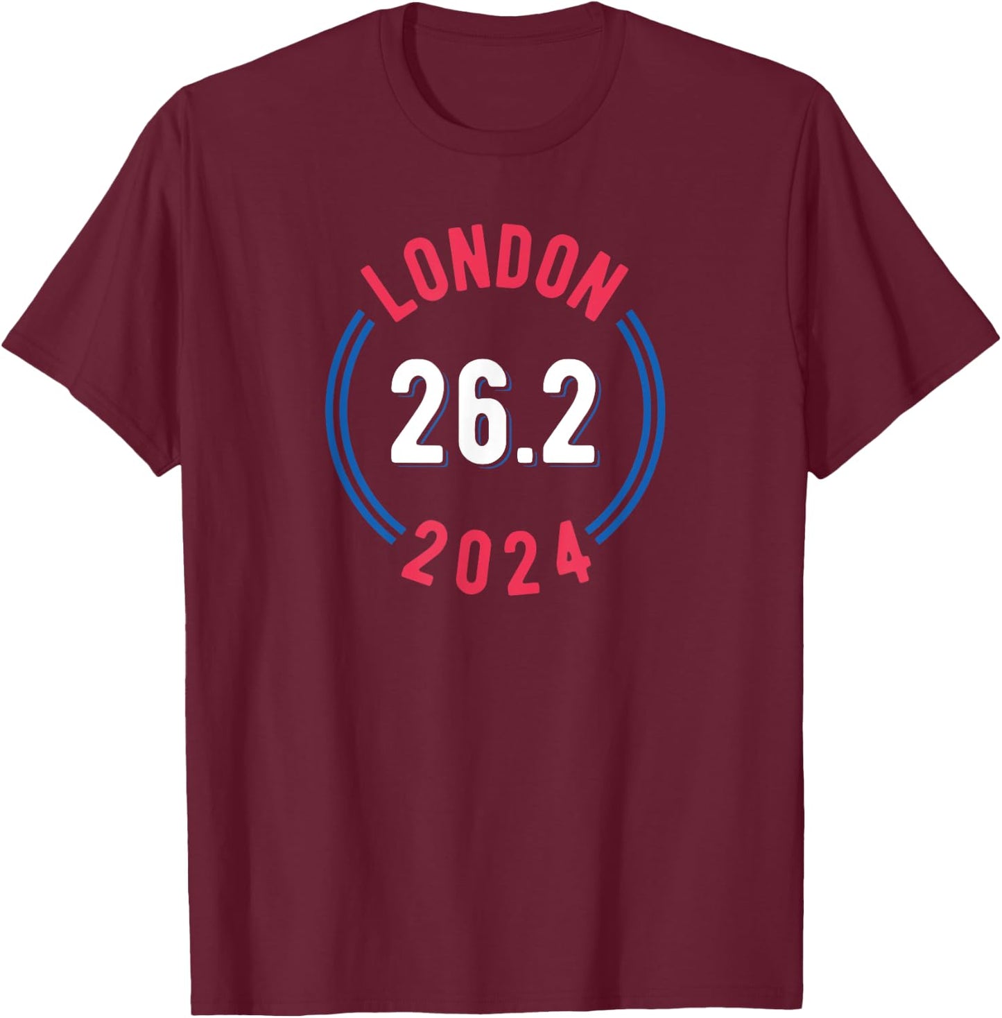 London 2024 Marathon 26.2 T-Shirt - T-Shirt | Maroon