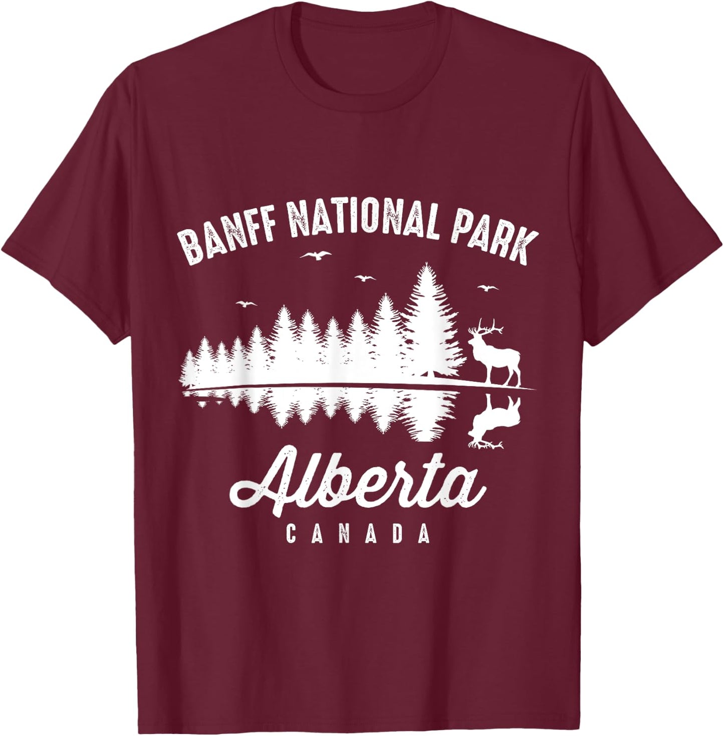 National Park Banff Canada Alberta Souvenir Hiking T-Shirt - T-Shirt | Maroon