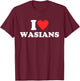 I Love Wasians I Heart Wasians Designs Boyfriend Girlfriend T-Shirt - T-Shirt | Maroon