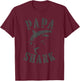 Vintage Classic Papa Shark T-Shirt - T-Shirt | Maroon