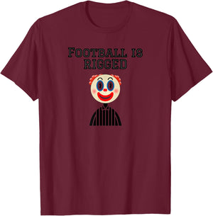 College Mascot Designs Football , Men's -Adults Blue Small Classic Fit Short Sleeve Clown Print Modern Casual Sports Football T-Shirt - T-Shirt | Maroon