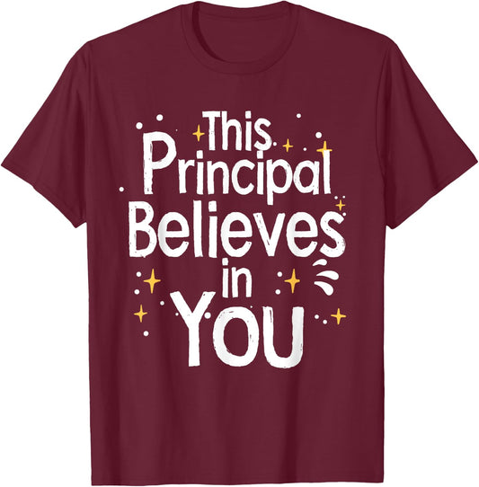 Cute Principal Design Women School Head Principal T-Shirt - T-Shirt | Maroon