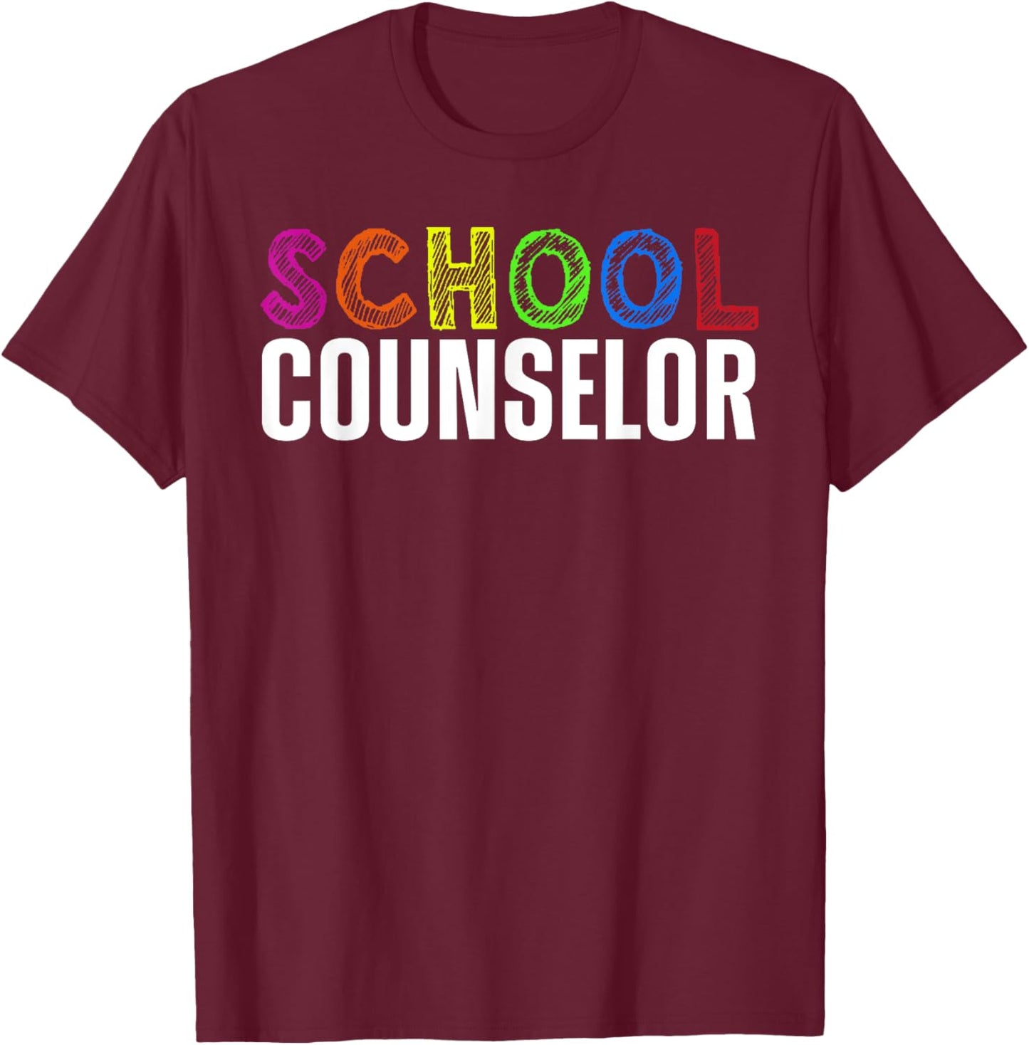 Funny School Counselor Art Women School Counseling T-Shirt - T-Shirt | Maroon