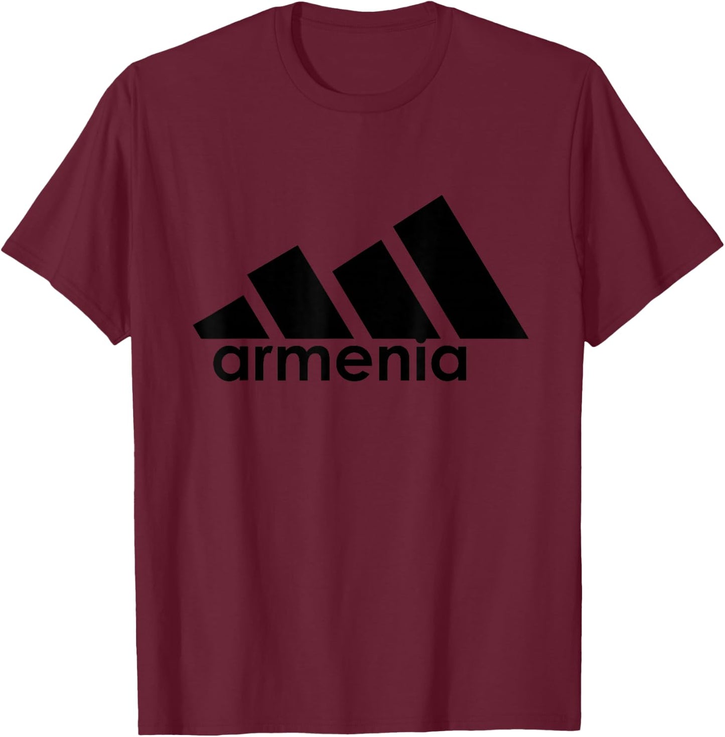 Armenian Pride Stylized Ararat Mountain Armenia Gear T-Shirt - T-Shirt | Maroon