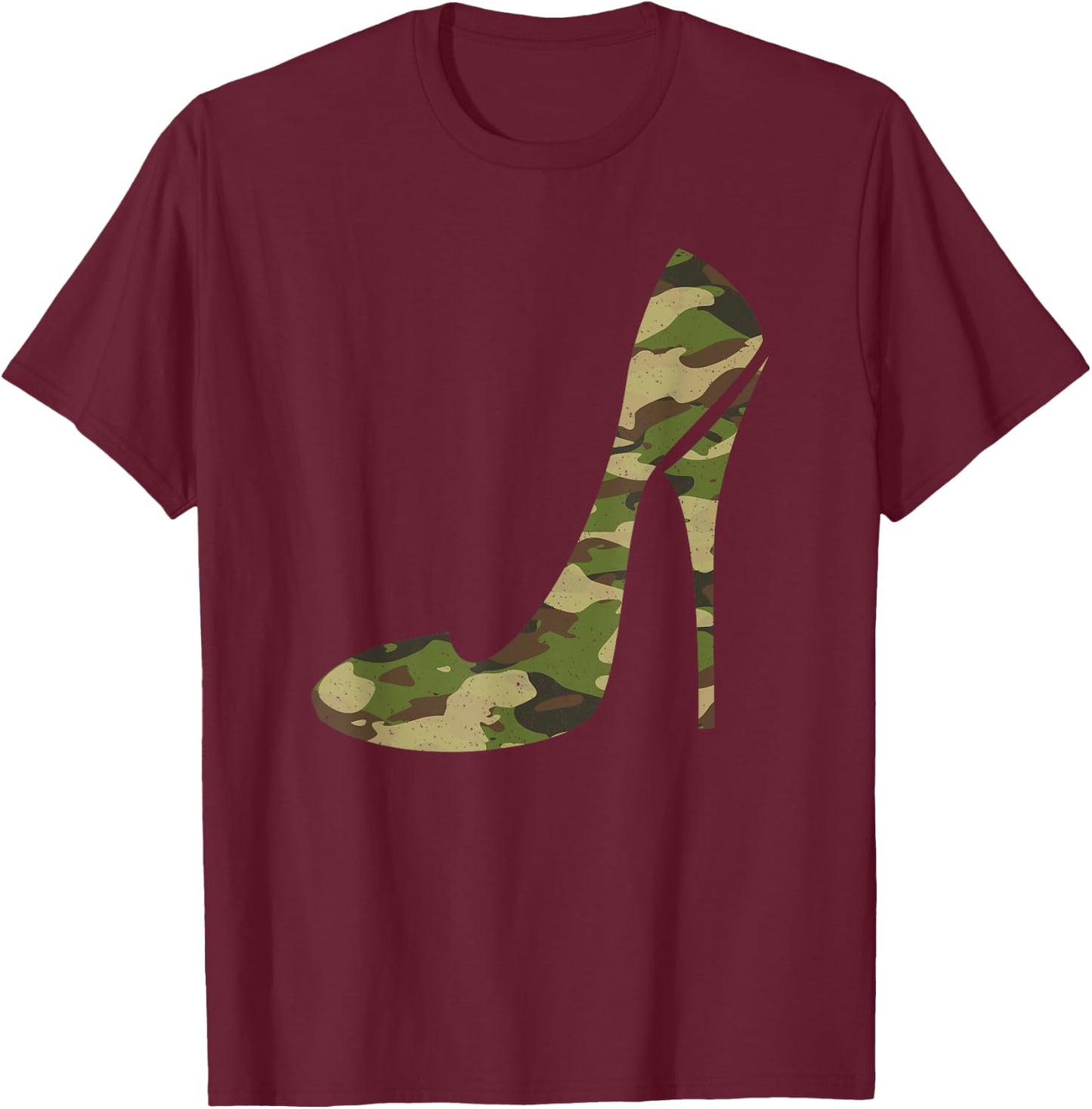 Cool Camouflage Art Girl Camo Clothes Costume Camo T-Shirt - T-Shirt | Maroon