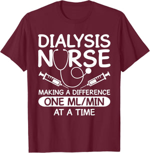 Dialysis Technician Men Women Funny Nursing Tech Humor Fan T-Shirt - T-Shirt | Maroon