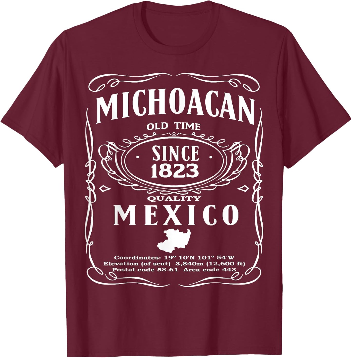 Michoacan Mexico Souvenir Michoacano Morelia Michoacanas T-Shirt - T-Shirt | Maroon